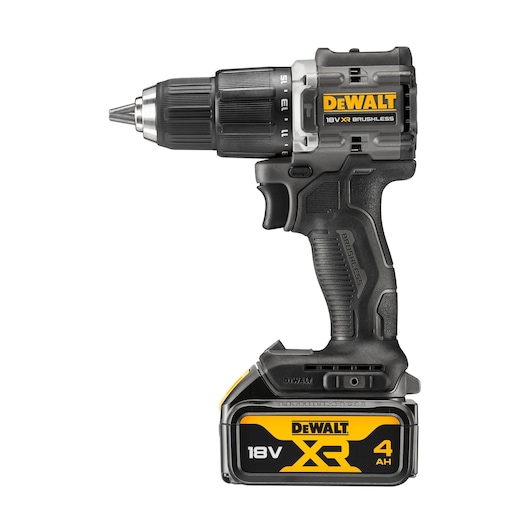 The limited edition 18V Brushless 100 year Hammer Drill Driver right side view