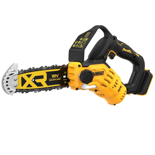 18V XR Brushless Chain Saw bare unit 3/4 view