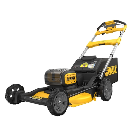 Angled front view of 2x18V Self-Propelled Mower