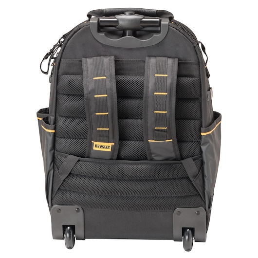 Back view of the Dewalt Pro Backpack on Wheels