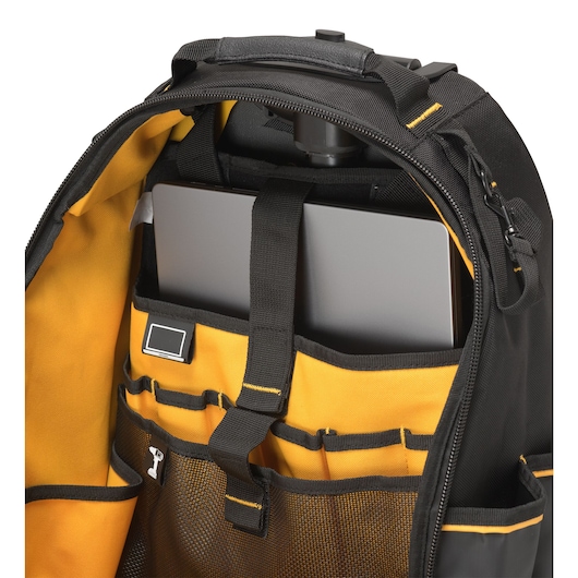 Inside pocket of the Dewalt Pro Backpack on Wheels